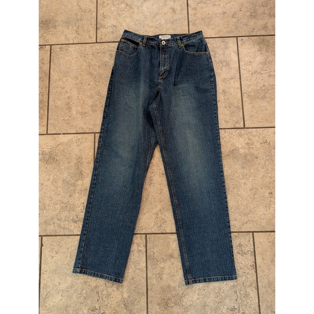 Coldwater Creek Jeans Womens 14 Blue Stretch Denim Straight Leg